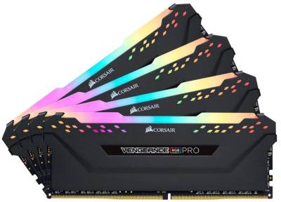 Оперативная память Corsair Vengeance RGB Pro Black DDR4 32GB (4x8GB) 3600MHz CL18 Kit CMW32GX4M4D3600C18