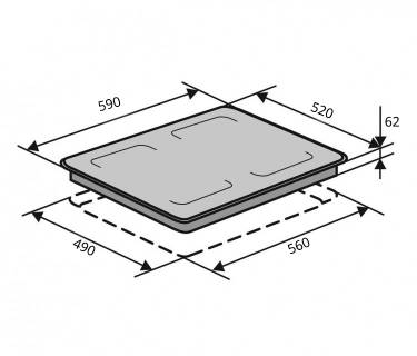Варочная поверхность Ventolux HI 69 TC FBS SQFZ SL