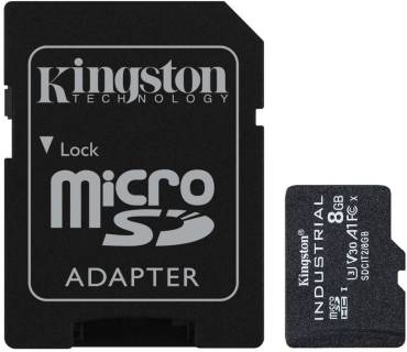 Флеш-карта Kingston Industrial microSDHC 8GB + SD Adapter SDCIT2/8GB