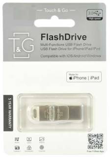 Флеш-память USB T&G 008 Series 32GB Silver USB 3.0 + Lightning TG008IOS-32G3