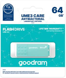 Флешка Goodram UME3 Care 64GB Green USB 3.0 UME3-0640CRR11