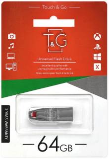 Флешка T&G 115 Stylish series 64GB Chrom USB 2.0 TG115-64G