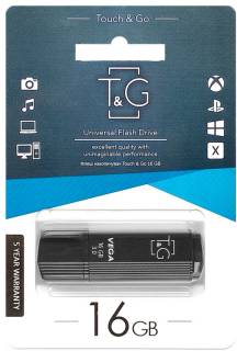 Флеш-память USB T&G 121 Vega Series 16GB Black USB 2.0 TG121-16GBBK