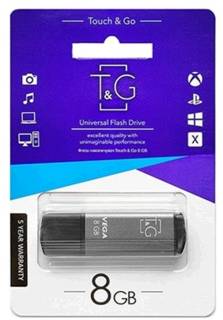 Флешка T&G 121 Vega Series 8GB Grey USB 2.0 TG121-8GBGY