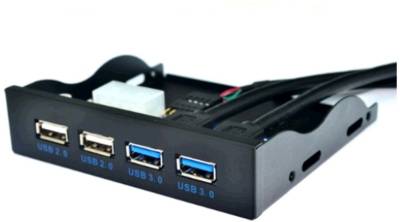 Разветвитель VOLTRONIC USB-Hub YT-CC-2xUSB3.0+2xUSB Black 09687