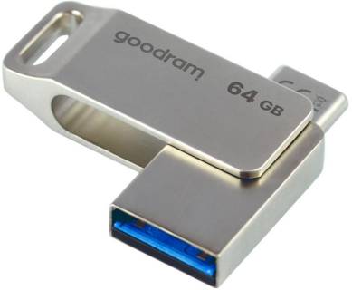 Флешка Goodram ODA3 64GB Metal Silver USB 3.2 Type-C ODA3-0640S0R11