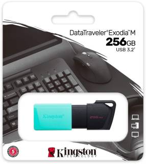 Флешка Kingston DataTraveler Exodia M 256GB Black/Teal USB 3.2 DTXM/256GB