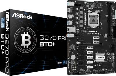 Материнская плата ASRock Q270 Pro BTC+