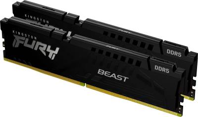 Оперативная память Kingston Fury Beast Black DDR5 64GB (2x32GB) 4800MHz CL38 Kit KF548C38BBK2-64