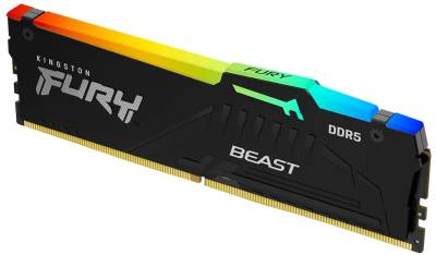 Оперативная память Kingston Fury Beast RGB DDR5 16GB 5600MHz CL40 KF556C40BBA-16