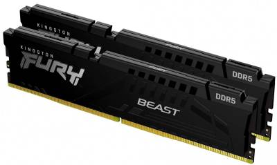 Оперативная память Kingston Fury Beast Black DDR5 16GB (2x8GB) 6000MHz CL40 Kit KF560C40BBK2-16