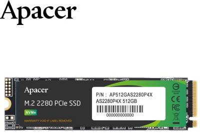 Накопитель Apacer AS2280P4X 512GB M.2 2280 NVMe PCIe Gen3 x4 TLC AP512GAS2280P4X-1