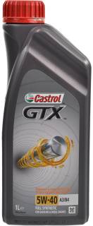 Масло CASTROL GTX 5W-40 A3/B4 1л 15E62B