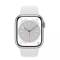Миниатюра Apple Watch Series 8 GPS 45mm Silver Aluminium  M/L White Sport Band MP6Q3, фото 3