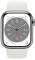 Миниатюра Apple Watch Series 8 GPS + Cellular 45mm Silver S. Steel Case w. White S. Band MNKE3, фото 2