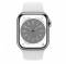 Миниатюра Apple Watch Series 8 GPS + Cellular 41mm Silver Stainless Steel Case with White Sport Band - S/M MNV73, MNJ53, фото 2