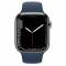 Миниатюра Apple Watch Series 7 GPS + Cellular 45mm Graphite S. Steel Case w. Abyss Blue S. Band MKJH3, фото 2