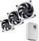 Миниатюра Hyte THICC FP12 3 Fan Pack with controller NP50 (FAN-HYTE-FP12-BW-3NP) Black/White, фото 1
