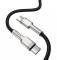 Миниатюра Baseus USB-C to USB-C 1.0m 100W metal black Baseus CATJK-C01, фото 3