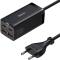 Миниатюра Baseus GaN3 Pro Desktop Fast Charger QC4.0+PD3.0 100W 2USB+2Type-C 5A + Type-C to Type-C 100W 20V/5A 1m Black CCGP000101, фото 1
