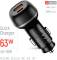 Миниатюра ColorWay USB-C PD45W + USB QC3.0 car adapter CW-CHA067PD-BK, фото 6