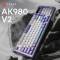 Миниатюра Ajazz AK980 V2 Gift Switch V2 Wireless/Bluetooth/USB UA AK980-V2-G-PWB, фото 6