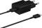 Миниатюра Samsung USB-С 15W Black + Cable USB-C 1m EP-T1510XBEGEU, фото 1