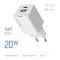 Миниатюра ColorWay USB-C PD20W + 1xUSB QC4.0 white CW-CHS062PD-WT, фото 7