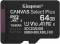Миниатюра Kingston 64GB microSDXC class 10 UHS-I V10 A1 Canvas Select SDCS3/64GBSP, фото 1