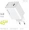 Миниатюра ColorWay GaN Mini 45W PD Port PPS USB-C white CW-CHS057PD-WT, фото 7