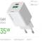 Миниатюра ColorWay GaN Mini 35W PD Port PPS USB (Type-C PD + USB QC4. CW-CHS055PD-WT, фото 7