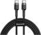 Миниатюра Baseus USB-C to USB-C 1.0m 3A 60W Cafule Black CATKLF-GG1, фото 1