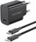 Миниатюра Vention 1xUSB-C PD30W + cable USB-C to USB-C black G18B0-EU, фото 1