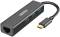 Миниатюра Choetech USB 3.1 to 3хUSB 3.0+RJ45(1GB) Ethernet 4in1 HUB-U02-BK, фото 1