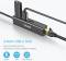 Миниатюра Choetech USB 3.1 to 3хUSB 3.0+RJ45(1GB) Ethernet 4in1 HUB-U02-BK, фото 4