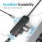 Миниатюра Vention USB-C to 3xUSB 2.0+MicroUSB+RJ45 100M Ethernet bla TGOBB, фото 3