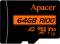 Миниатюра Apacer 64GB microSD class 10 UHS-I U3 AP64GMCSX10U8-R, фото 2
