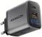 Миниатюра AXAGON 1xUSB-C PD67W + 1xUSB QC4+ PPS display gray ACU-PQ67D, фото 1