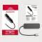 Миниатюра AXAGON USB-C 6-in-1 to 4xUSB-A 5Gbps + 1xUSB-C PD100W + H HMC-6H4A, фото 9