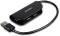 Миниатюра AXAGON USB 2.0 to 4xUSB 2.0 0.2m black HUE-X4B, фото 2