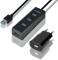 Миниатюра AXAGON USB 3.1 to 4xUSB 3.0 1.2m + power adapter + cable HUE-S2BP, фото 1