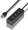 Миниатюра AXAGON USB 3.1 to 4xUSB 3.0 1.2m + cable USB to Micro 5P HUE-S2BL, фото 1