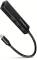 Миниатюра AXAGON USB-C to 3xUSB-A + RJ45 0.2m metal black HMC-GL3A, фото 1