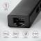 Миниатюра AXAGON USB-C to 3xUSB-A + RJ45 0.2m metal black HMC-GL3A, фото 4