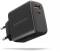 Миниатюра AXAGON 1xUSB QC4.0 + 1xUSB-C PD45W PPS black ACU-PQ45, фото 1