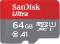 Миниатюра SanDisk 64GB microSD Class 10 A1 R-140 SDSQUAB-064G-GN6IA, фото 1