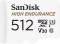 Миниатюра SanDisk 512GB microSDXC High Endurance UHS-I U3 V30 + SD a SDSQQNR-512G-GN6IA, фото 2