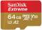 Миниатюра SanDisk 64GB microSD class 10 UHS-I U3 Extreme SDSQXAH-064G-GN6MA, фото 1