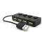 Миниатюра VOLTRONIC USB 2.0 to 4xUSB with LED buttons black YT-H4L-B, фото 1
