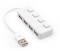 Миниатюра VOLTRONIC USB 2.0 to 4xUSB with LED buttons white YT-H4L-W, фото 1